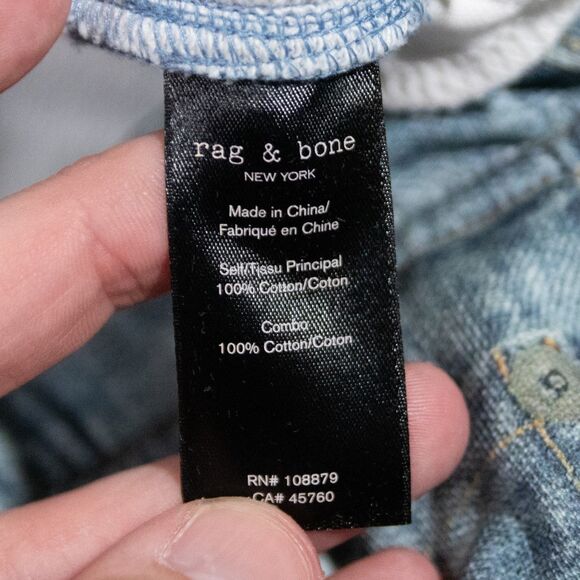 Rag & Bone Miramar Jogger Cotton Sweatpants Jeans Light Wash Women's Large - Picture 5 of 7